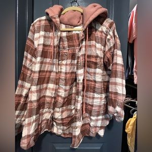 American eagle hooded flannel